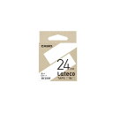 (まとめ) カシオ計算機 ラテコ専用テープ 24mm 白に黒文字 XB-24WE 【×10セット】