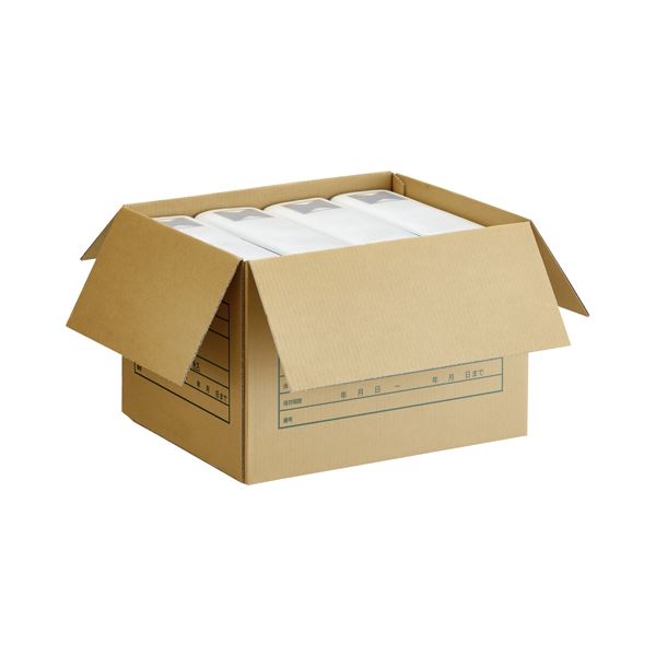(まとめ) TANOSEE A式文書保存箱 A4用 内寸:W400×D320×H260mm 1パック(10個) 【×5セット】