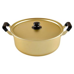 【10個セット】 アルミ鍋/両手鍋 【33cm】 ガスコンロ専用 アルミニウム合金製 蓋付き 『豊味庵』