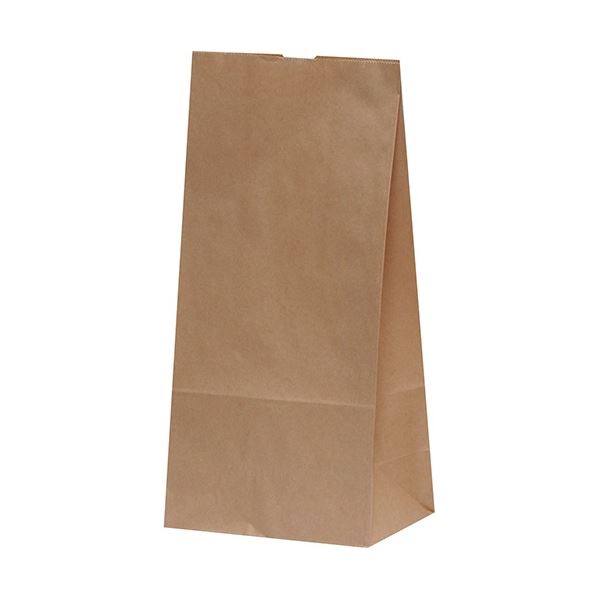 (まとめ) パックタケヤマ 角底袋 未晒 無地 H8mm XZT00385 1パック(100枚) 【×5セット】