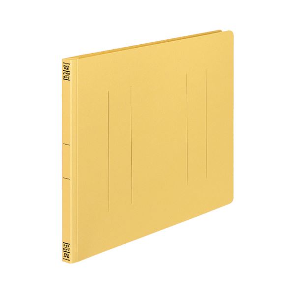 (まとめ) コクヨ フラットファイルV(樹脂製とじ具) B4ヨコ 150枚収容 背幅18mm 黄 フ-V19Y 1パック(10冊) 【×10セット】