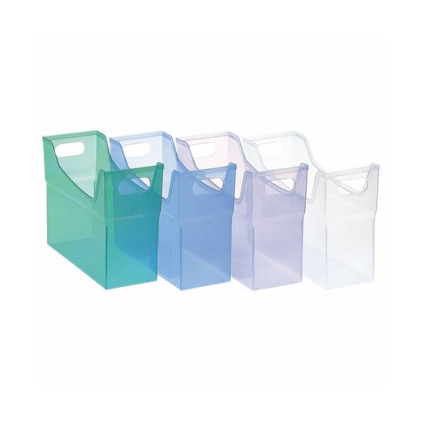 （まとめ）ライオン事務器 フリーボックス PP製 A4ヨコ 背幅127mm 透明 CS-110P 1個 【×5セット】 3