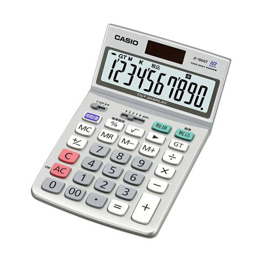 カシオ計算機 CASIO グリーン購入法適合電卓 ジャストタイプ10桁 JF-100GT-N カシオ計算機 CASIO グリーン購入法適合電卓 ジャストタイプ10桁 JF-100GT-N