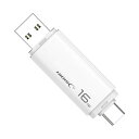 HIDISC USBメモリー Type-C/A 16GB ホワイト HDUF134C16G3C(2)