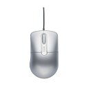 (まとめ)バッファロー 有線光学式マウス 静音3ボタン Mサイズ シルバー BSMOU27SMSV 1個【×5セット】(2)