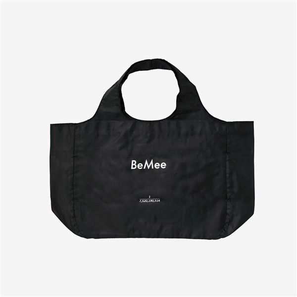 BeMee(ビーミー) ユニセックス 折りたたみ エコバッグ Mサイズ ブラック
