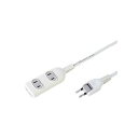(まとめ) サンワサプライ タップ 2P・3個口 3.0m TAP-3W3N 1セット(5個) 【×5セット】
