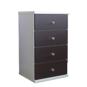 チェスト タンス 幅43.5cm 4段 マホガニー スライドレール付き コンパクト 日本製 ベッドルーム 寝室 ..