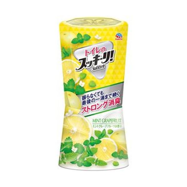 （まとめ）アース製薬 トイレのスッキーリ！ミントグレープフルーツ 400ml 1セット（3個）【×10セット】