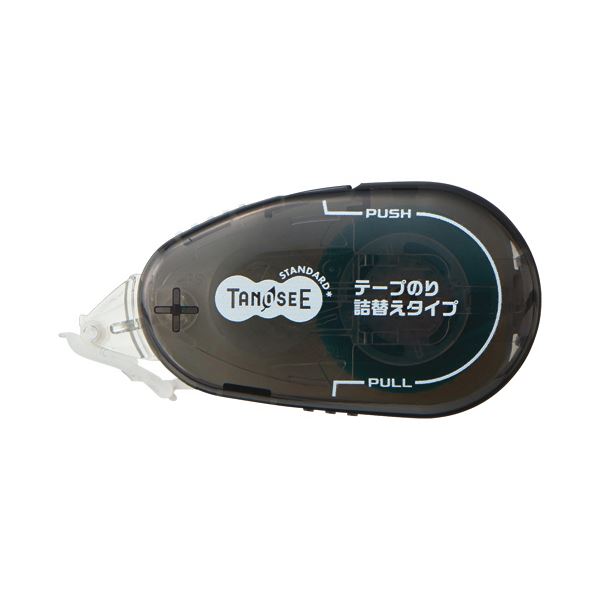 （まとめ）TANOSEE テープのり（リフィル式ドットタイプ） 本体 コンパクト 8.4mm×15m ブラック 1個 【×30セット】