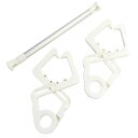 〔30個セット〕 クロスフック 洗濯ハンガー用フック 約幅14.2×奥行1.7×高さ24cm 2個組 ポール付き 洗濯用品 ランドリー用品(3)