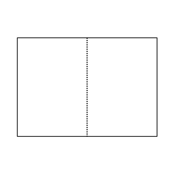 (まとめ) ミロク情報サービス 白紙(A4・2分割・ミシン目入り・穴なし) 558303 1箱(500枚) 【×3セット】