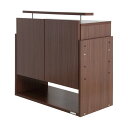 コレクションケース/収納棚 ワイド 専用上置き 【ハイタイプ 奥行39cm用 ブラウン】 幅83.1cm 本体別売 【組立品】【代引不可】(3)