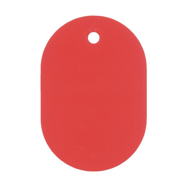 (まとめ) 日本緑十字社 小判札（無地札） 赤60×40mm スチロール樹脂 200024 1枚 【×100セット】