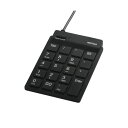 (まとめ)バッファロー スリムテンキーボードUSB2.0ハブ(2ポート)/Tabキー付 ブラック BSTKH08BK 1個【×3セット】(2)