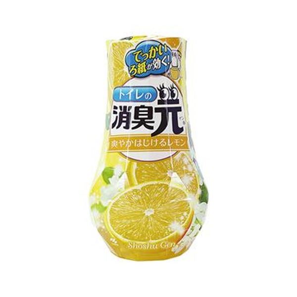(まとめ)小林製薬 トイレの消臭元爽やかはじけるレモン 400ml 1セット(3個)【×10セット】