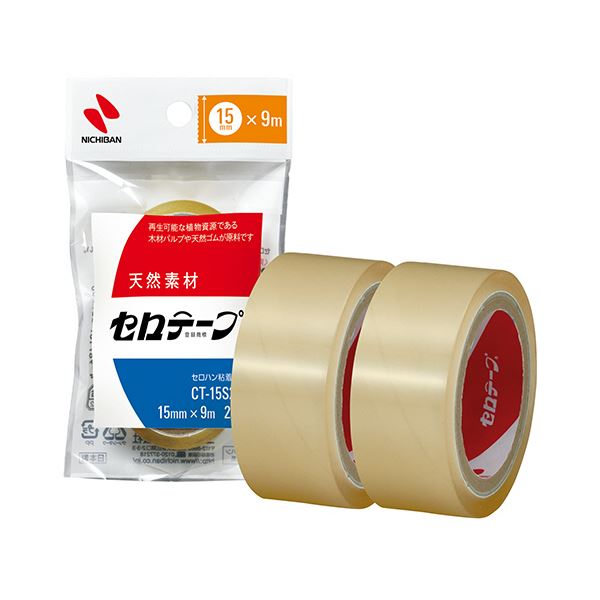 （まとめ）ニチバン セロテープ 小巻15mm×9m CT-15S2PN 1パック（2巻） 【×30セット】(4)