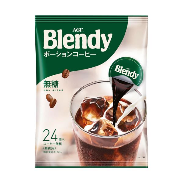 （まとめ）味の素AGF ブレンディポーションコーヒー 無糖 18g 1袋（24個）【×10セット】【代引不可】