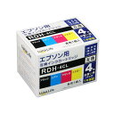 (まとめ)ワールドビジネスサプライ Luna Life エプソン用 RDH-4CL 互換インクカートリッジ 4本セット【×2セット】