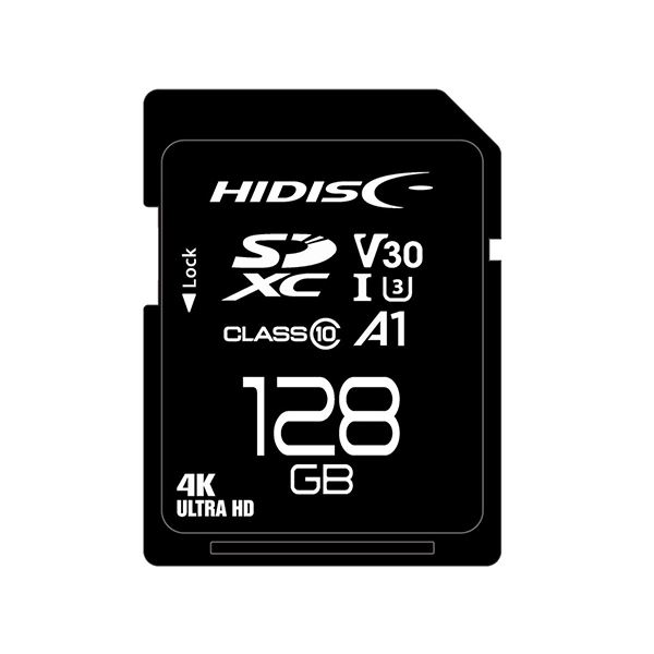 HIDISC Ķ®SDXC 128GB CLASS10 UHS-I Speed class3 A1б HDSDX128GCL10V30