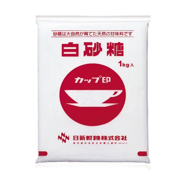 【ポイント10倍】（まとめ）日新製糖 カップ 印 白砂糖（上白糖）1kg 1袋【×20セット】
