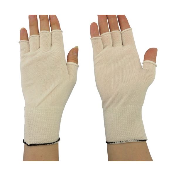 マックス 快適インナー 半指手袋 Lサイズ MX387-L 1双