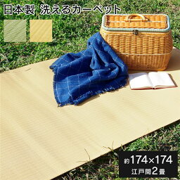 洗える 作業用マット/多用途シート 【グリーン 江戸間2畳 約174×174cm】 日本製 〔アウトドア レジャー 園芸 リビング〕