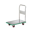 TRUSCO オールSUS製運搬車 固定式 740×480mm 省音ウレタン車 SUS-108NU 1台 組立品(4)