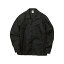 【ポイント10倍】T/C ノンアイロンオープンカラー長袖シャツ ブラック L