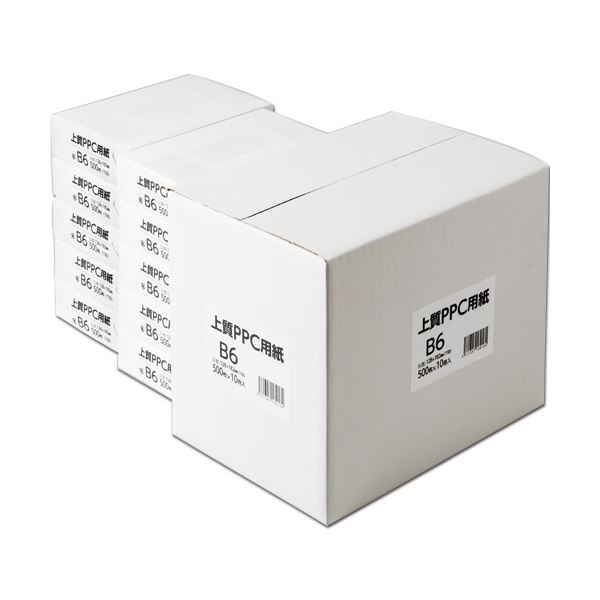 (まとめ）上質PPC用紙(領収証用紙) B6 1箱(5000枚:500枚×10冊)【×3セット】(2)