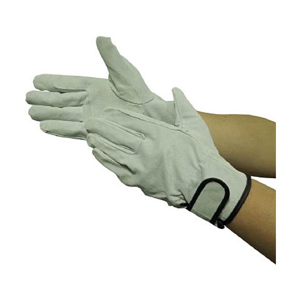 (まとめ) ユニワールド 革手工房 豚スエード 当付マジック LL 320-LL 1双 【×10セット】