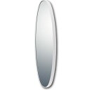 スリムラインミラー オーバルロング グロスホワイト