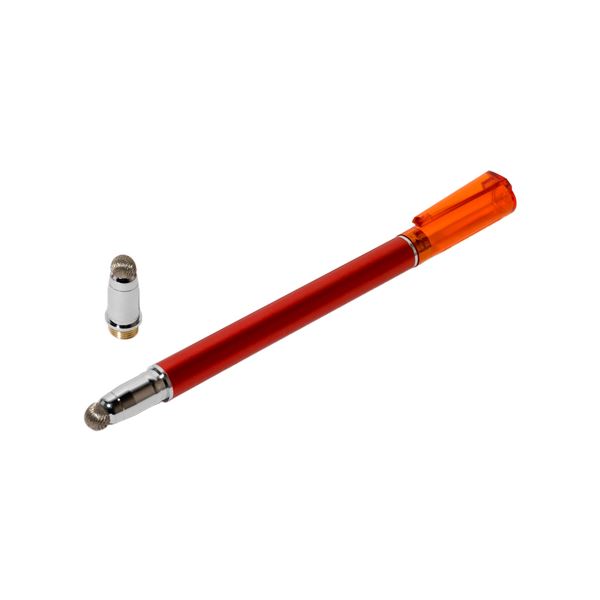 （まとめ）MCO 先端交換式タッチペン 導電繊維タイプ レッド STP-L01／RD【×5セット】
