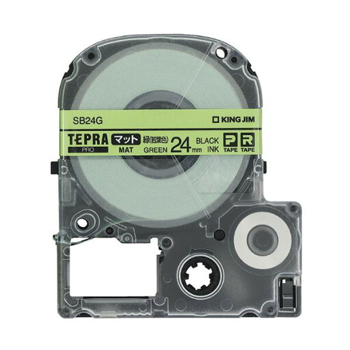 (まとめ)キングジム テプラ PROテープカートリッジ マットラベル 24mm 緑(若葉色)/黒文字 SB24G 1個【×3セット】 (まとめ)キングジム テプラ PROテープカートリッジ マットラベル 24mm 緑(若葉色)/黒文字 SB24G 1個【×3セット】