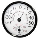 クレセル 日本製 温湿度計 壁掛け用 ブラック CR-152K(3)