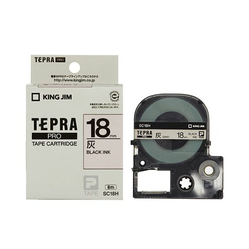(まとめ) キングジム テプラ PRO テープカートリッジ パステル 18mm 灰色/黒文字 SC18H 1個 【×10セット】 (まとめ) キングジム テプラ PRO テープカートリッジ パステル 18mm 灰色/黒文字 SC18H 1個 【×10セット】