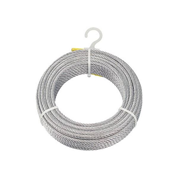 (まとめ) TRUSCO メッキ付ワイヤロープ Φ3mm×50m CWM-3S50 1本 【×3セット】