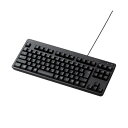 (まとめ)エレコム 有線コンパクトキーボードブラック TK-FCM103BK 1台【×3セット】(2)