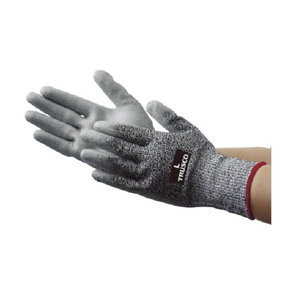 (まとめ) TRUSCO 耐切創手袋 PU #5 M TCRG-5PU-M 1双 【×3セット】