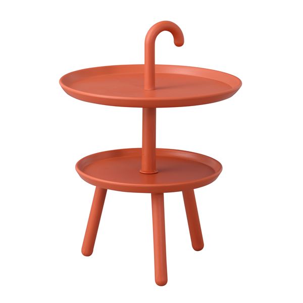 サイドテーブル ミニテーブル 直径42cm 円形 オレンジ Kukka クッカ 組立品 リビング ダイニング インテリア家具