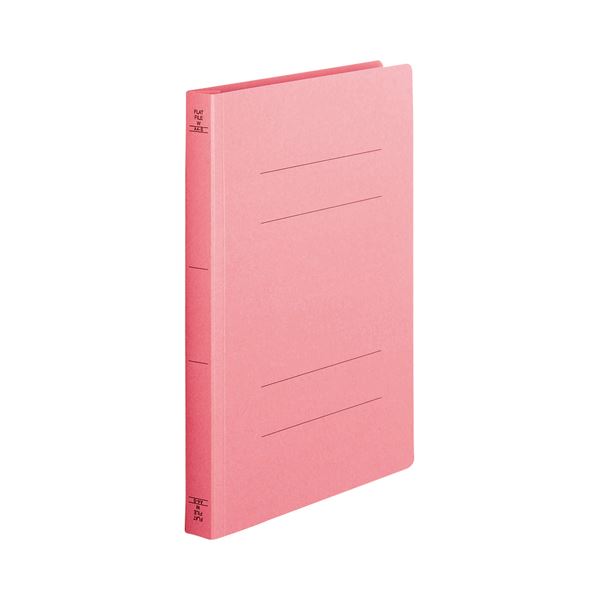 (まとめ) TANOSEE フラットファイル（厚とじW） A4タテ 250枚収容 背幅28mm ピンク 1セット（10冊） 【×10セット】