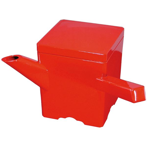 新元禄角湯筒/和食器 【大 朱A】 90×90×100mm 400cc 日本製 〔和食 レストラン 居酒屋 店舗 お店〕【代..