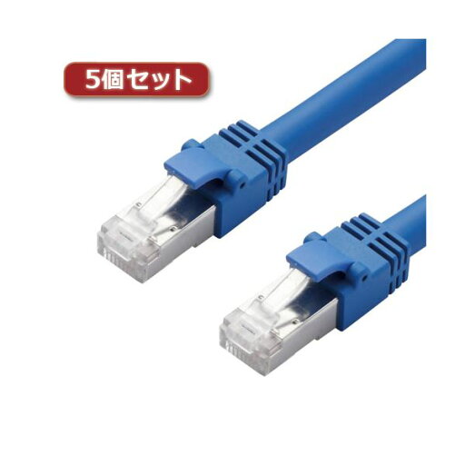 【5個セット】 エレコム LANケーブル/CAT7/3m/ブルー LD-TWS/BU3X5 【5個セット】 エレコム LANケーブル/CAT7/3m/ブルー LD-TWS/BU3X5