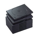 (まとめ) エレコム DVDトールケース 2枚収納ブラック CCD-DVD06BK 1パック(10枚) 【×10セット】(2)