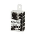 (まとめ)コクヨ ダブルクリップ(Scel-bo)個箱タイプ 中 口幅25mm 黒 クリ-J34D 1パック(10個)【×20セット】