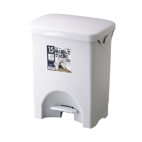 （まとめ） リス H＆Hペタルペール15PSワイド 15L グレー【×10セット】(3)