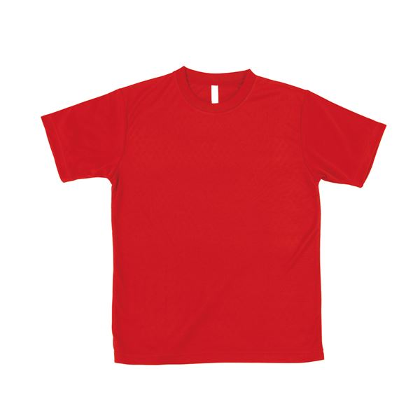 (まとめ)ATドライTシャツ L レッド 150gポリ100%【×10セット】