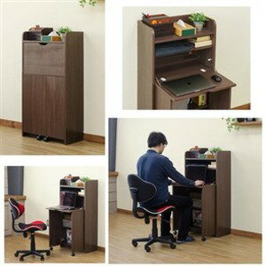 【ポイント10倍】Solano ライティングデスク 60cm幅 ダークブラウン (DBR)【代引不可】