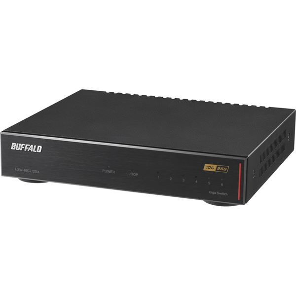 バッファロー 10GbE 2ポート 2.5GbE 4ポート スイッチングHub LXW-10G2/2G4