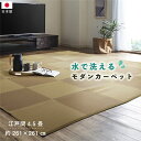洗える ござ 日本製 国産 カーペット ブラウン 江戸間4.5畳(約261×261cm) 丈夫 除菌スプレー対応 敷詰 ラグ 敷物 ナチュラルスタイル アウトドア レジャー ペット【代引不可】(3)
